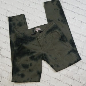 Rewind Olive Tie-Dye Cargo Straight Leg Pant Sz 3